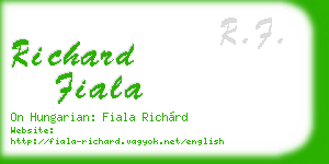 richard fiala business card
