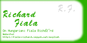 richard fiala business card
